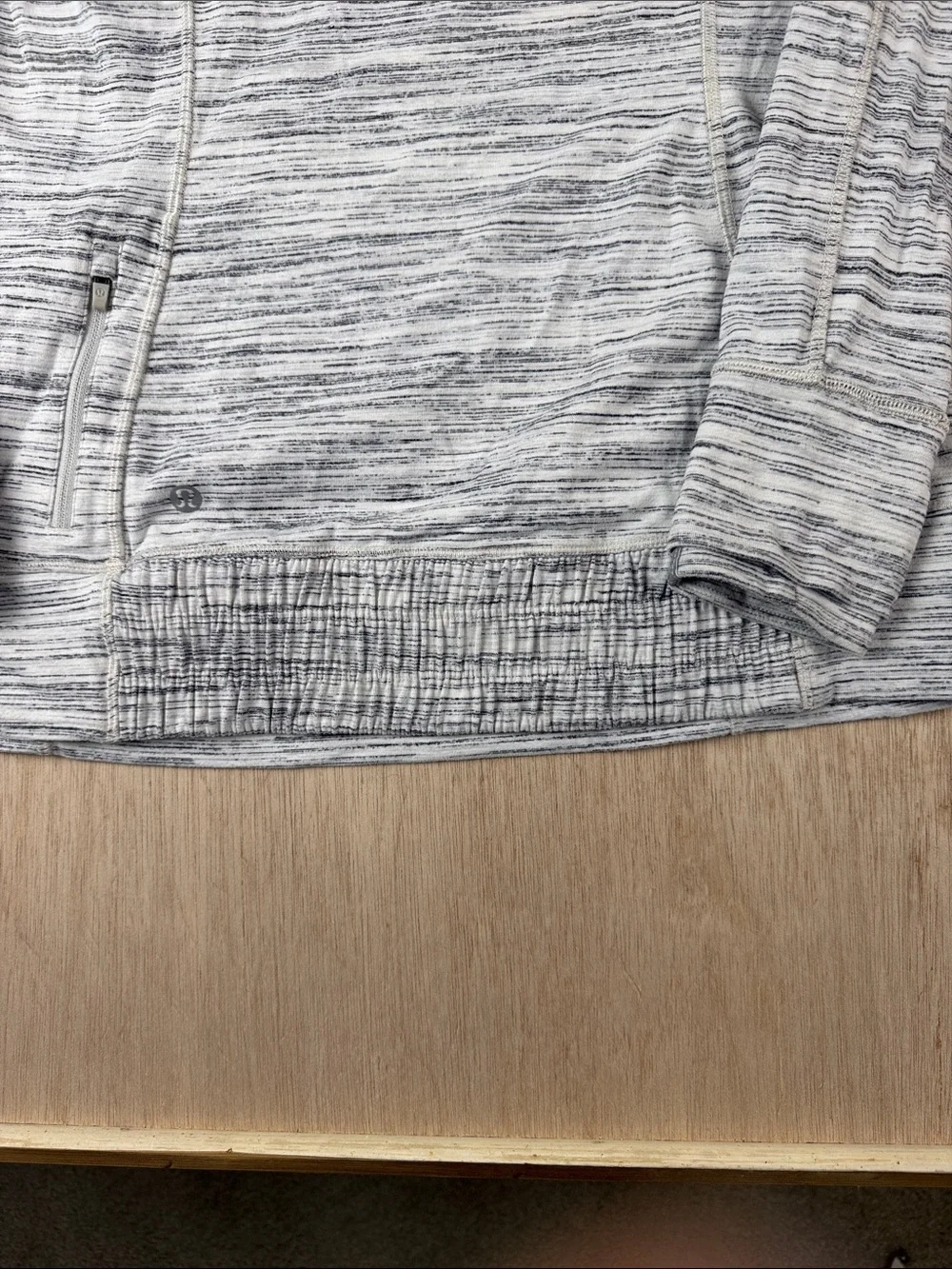 Lululemon Think Fast Hoodie Heathered Space Dye Rulu Thumbholes Hidden Pocket
